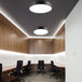 Arianna Modern Flush Mount - Bright & Efficient Led Light For Offices Black / 16’ White Ceiling