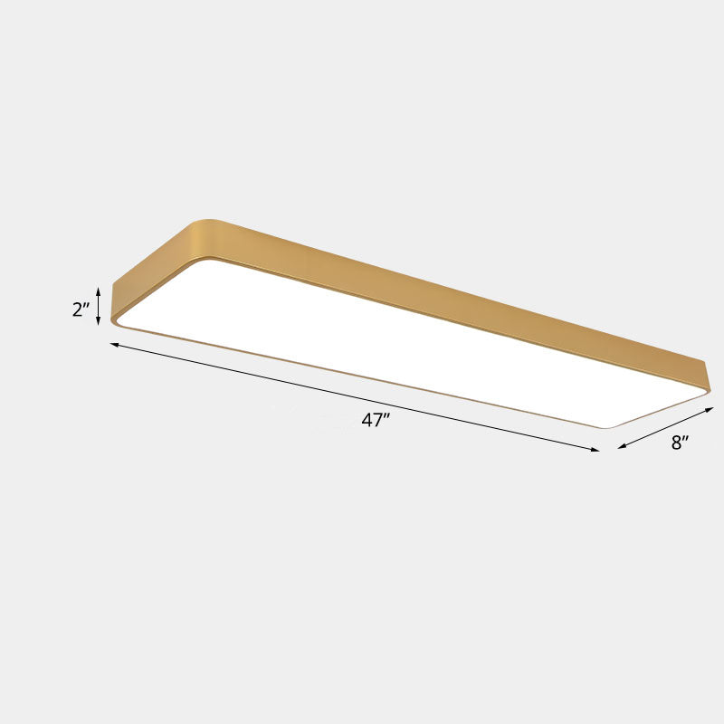 Kennedy Modern Led Flush Mount: Warm Wood And Minimalist Light For Your Office / White