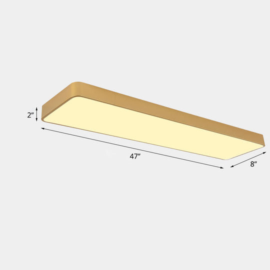 Kennedy Modern Led Flush Mount: Warm Wood And Minimalist Light For Your Office /