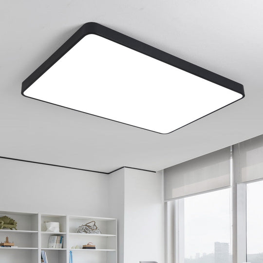 Starburst: Geometric Led Ceiling Light - Contemporary Office Fixture Acrylic Flush Mount Black /