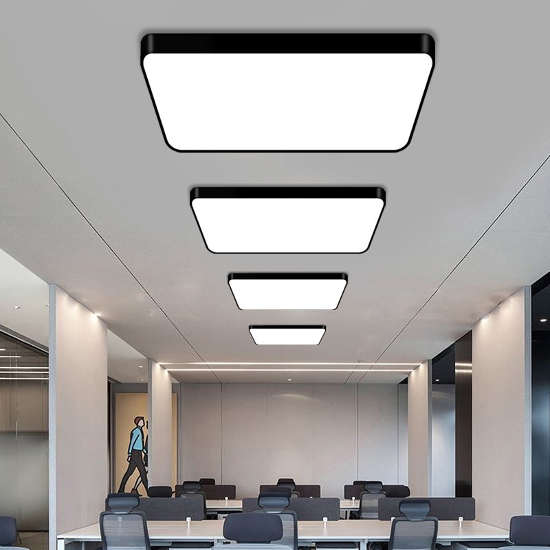 Starburst: Geometric Led Ceiling Light - Contemporary Office Fixture Acrylic Flush Mount