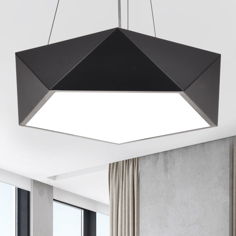 Anya’s Modern Black Pentagon Led Chandelier Pendant Lighting