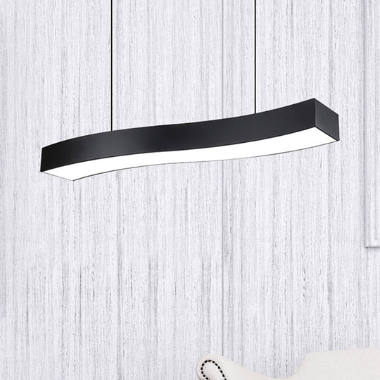 Clara’s Elegant Wave Pendant Lamp: Modern Design Meets Functionality Black / 23.5’