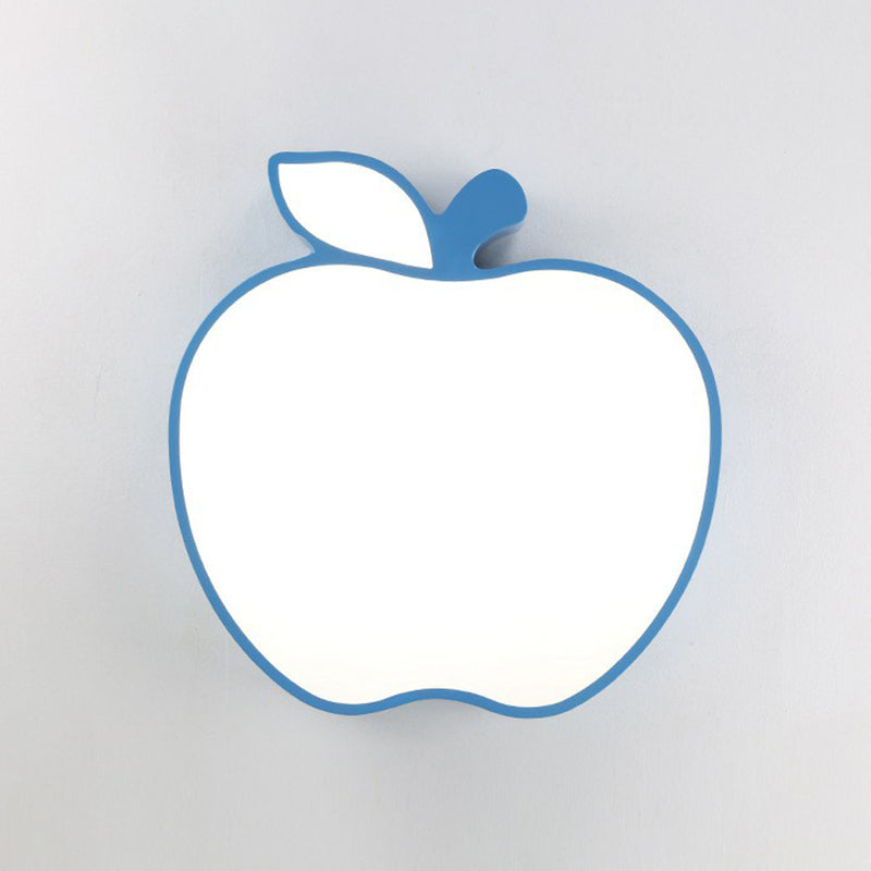 Ethan’s Enchanted Apple: Blue Led Ceiling Light For Kids’ Rooms / Cold White Fixtures