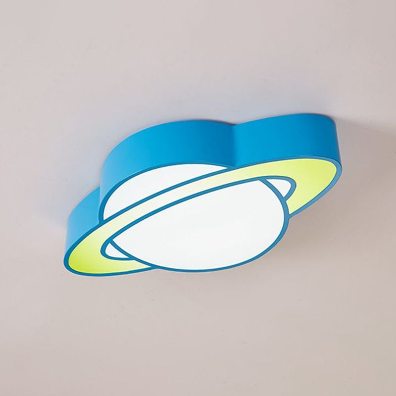 Cosmic Cutie: Cartoon Planet Led Ceiling Lamp For Kids