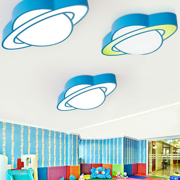 Cosmic Cutie: Cartoon Planet Led Ceiling Lamp For Kids