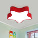 Aurora’s Colorful Starry Night Led Ceiling Light For Kids Red / 18’ White