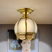 Colonial Charm Meets Modern Versatility: The Brass Ceiling Flush Light / Cylinder