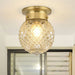 Colonial Charm Meets Modern Versatility: The Brass Ceiling Flush Light / Globe