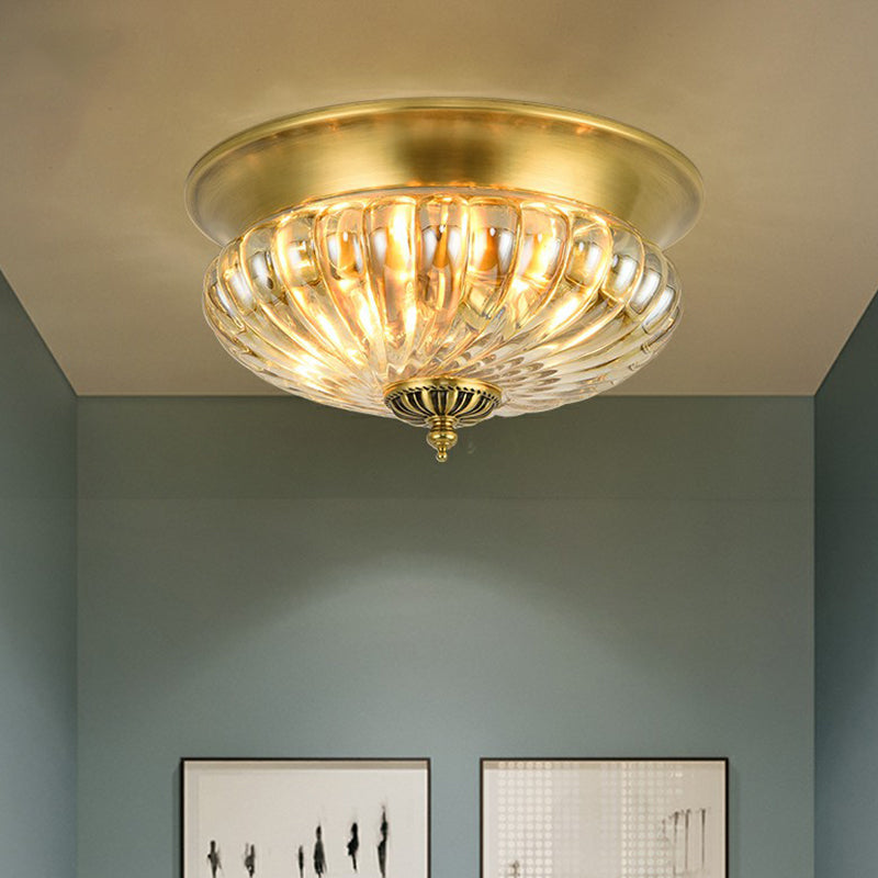 Colonial Charm Meets Modern Versatility: The Brass Ceiling Flush Light