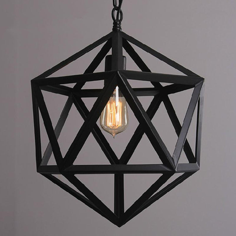 Captivating Geometry Meets Industrial Charm: The Geometric Hanging Lamp