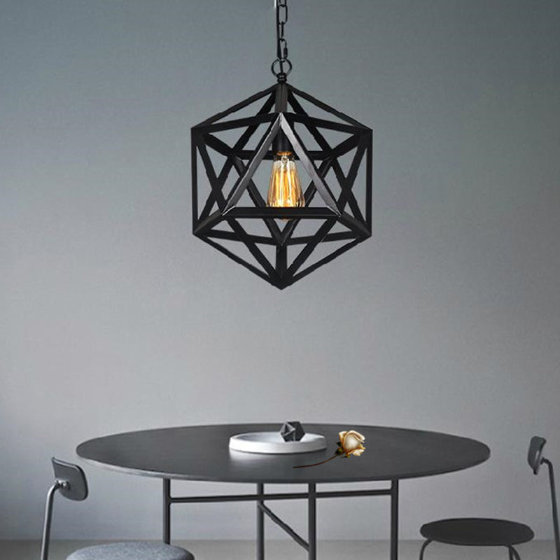 Captivating Geometry Meets Industrial Charm: The Geometric Hanging Lamp