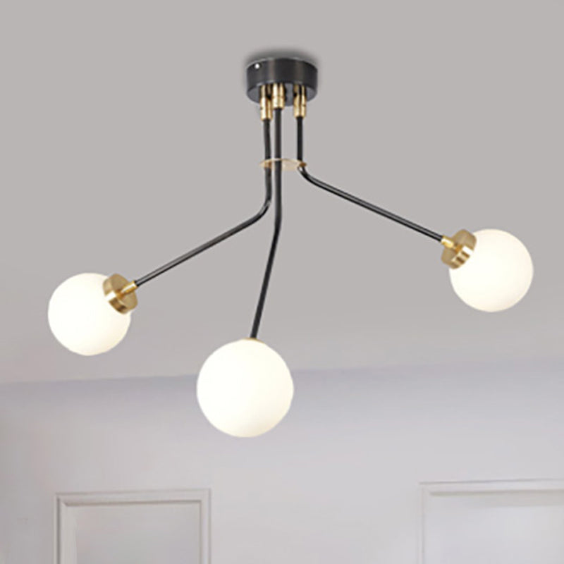 Introducing Nova’s Adjustable Radiance: Modern Black Metal Semi - Flush Ceiling Lamp 3 /