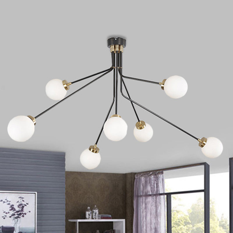 Introducing Nova’s Adjustable Radiance: Modern Black Metal Semi - Flush Ceiling Lamp 7 /