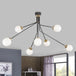 Introducing Nova’s Adjustable Radiance: Modern Black Metal Semi - Flush Ceiling Lamp