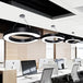 Blake’s Bold C - Curve: Modern Led Pendant Lamp In Black Or White / 16’ Warm Ceiling Light