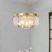 Khloe Postmodern Chandelier - Brass & Seeded Glass Delight