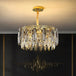 Brynlee Elegance Blooms: Crystal Leaf Pendant Light 8 / Clear Chandelier