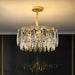 Brynlee Elegance Blooms: Crystal Leaf Pendant Light Chandelier