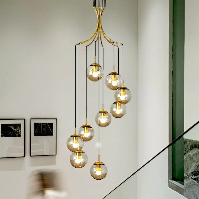 Postmodern Elegance Meets Luxurious Illumination: The Cognac Glass Ball Pendant Light 9 /