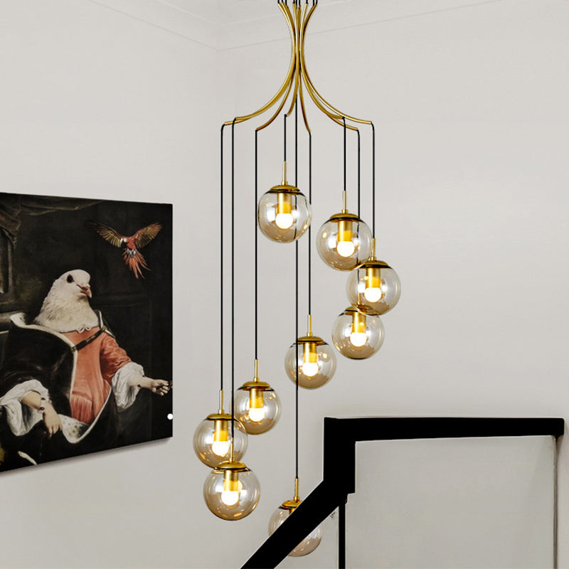 Postmodern Elegance Meets Luxurious Illumination: The Cognac Glass Ball Pendant Light