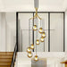 Postmodern Elegance Meets Luxurious Illumination: The Cognac Glass Ball Pendant Light