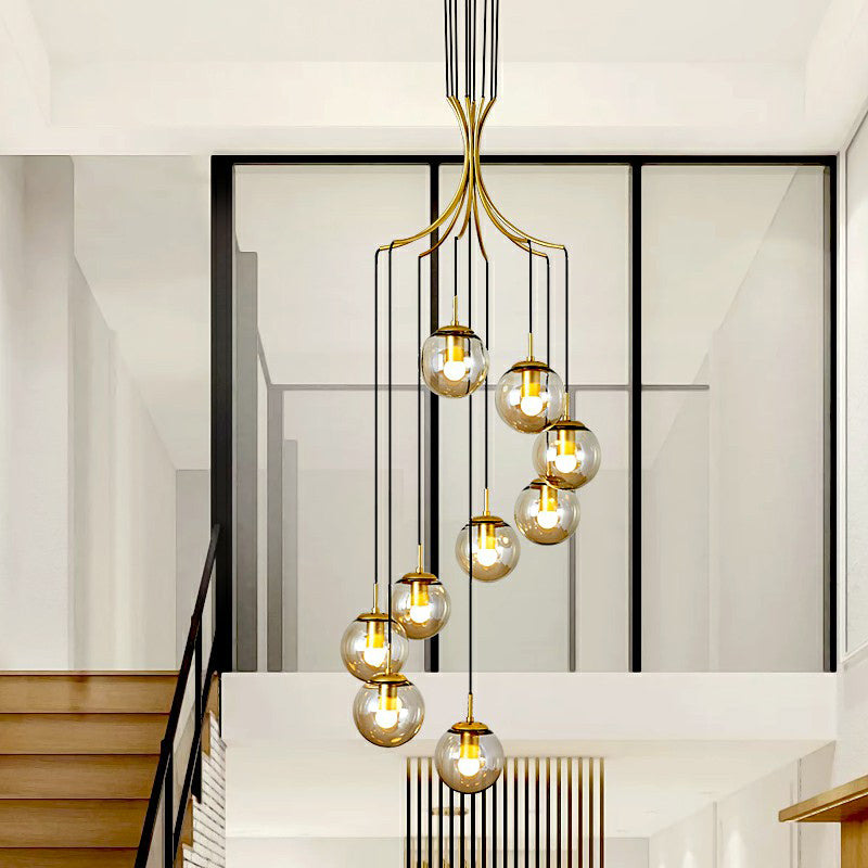 Postmodern Elegance Meets Luxurious Illumination: The Cognac Glass Ball Pendant Light