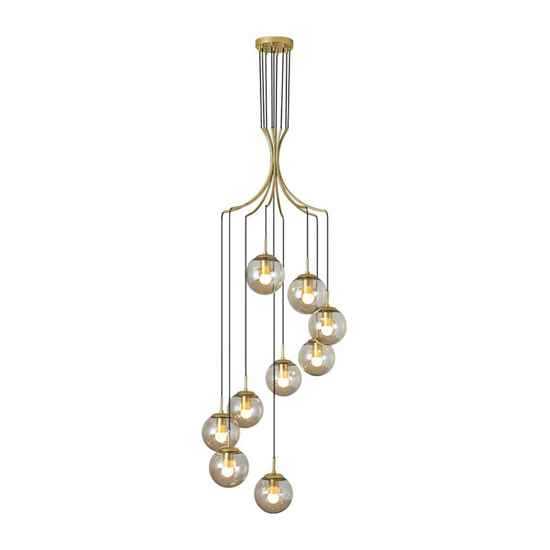 Postmodern Elegance Meets Luxurious Illumination: The Cognac Glass Ball Pendant Light 3 /