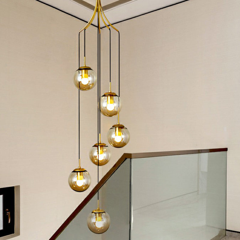 Postmodern Elegance Meets Luxurious Illumination: The Cognac Glass Ball Pendant Light 6 /