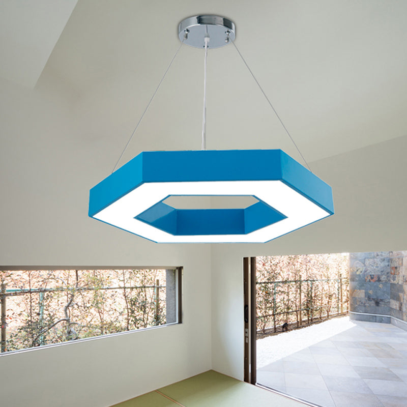 Stella’s Contemporary Led Honeycomb Pendant Light - Vibrant Green/Blue/Red In White/Warm/Natural