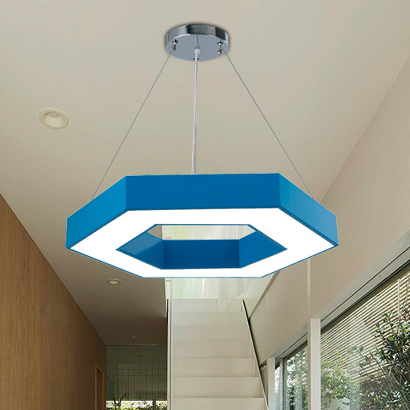 Stella’s Contemporary Led Honeycomb Pendant Light - Vibrant Green/Blue/Red In White/Warm/Natural