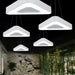 Emily’s Modern Triangle Led Pendant Light: A Versatile Choice For Stylish Illumination White / 18’