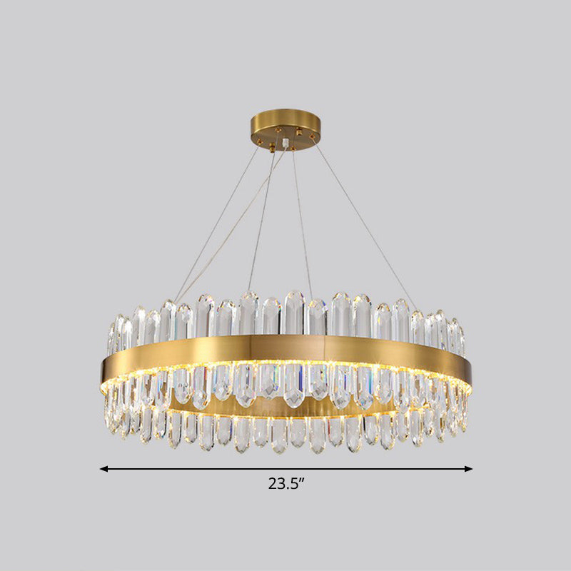 Modern Luxury Meets Light: Gold Halo Pendant Chandelier