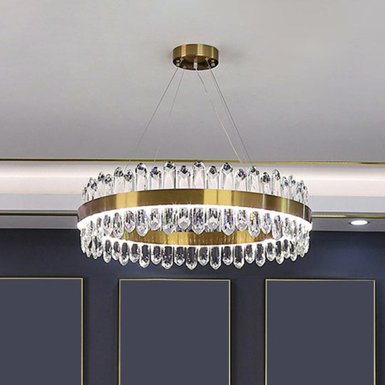 Modern Luxury Meets Light: Gold Halo Pendant Chandelier