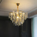 Trinity Modern Crystal Chandelier - Smoke Grey 10 - Light Pendant (Leaf Design)