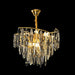 Trinity Modern Crystal Chandelier - Smoke Grey 10 - Light Pendant (Leaf Design)