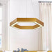 Jordyn Modern Gold Hexagon Pendant Light / 16’ B