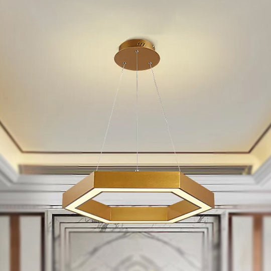 Jordyn Modern Gold Hexagon Pendant Light