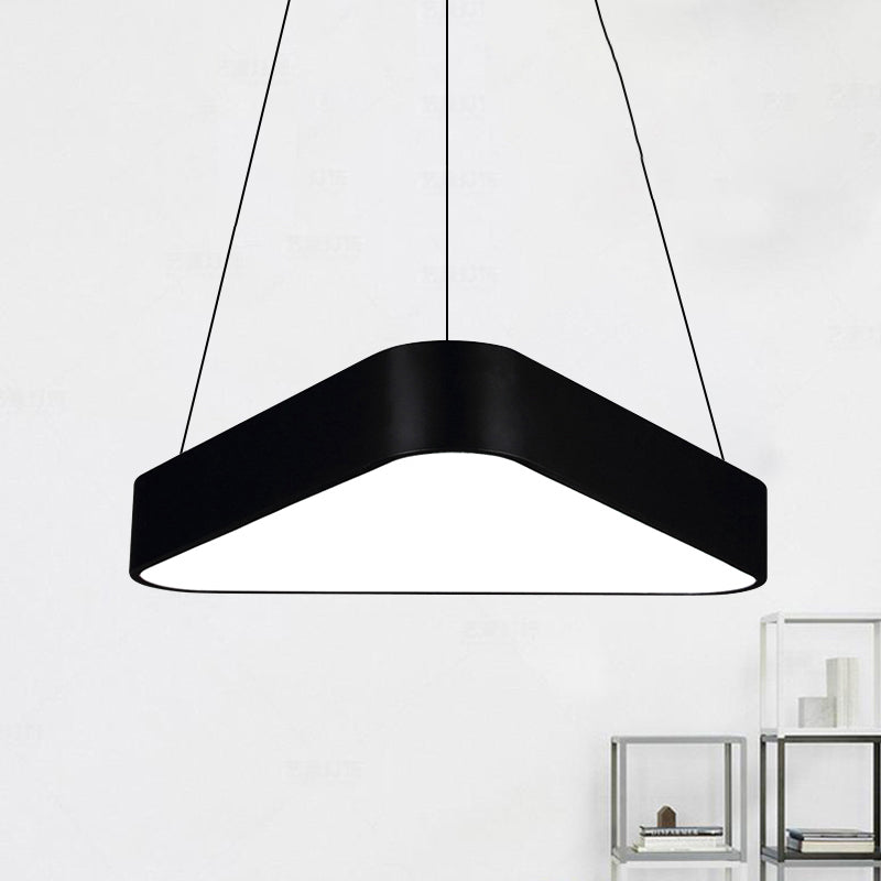 Ariella Modern Triangle Pendant: Light Up Your Space With Style And Warmth Black / Warm 18’