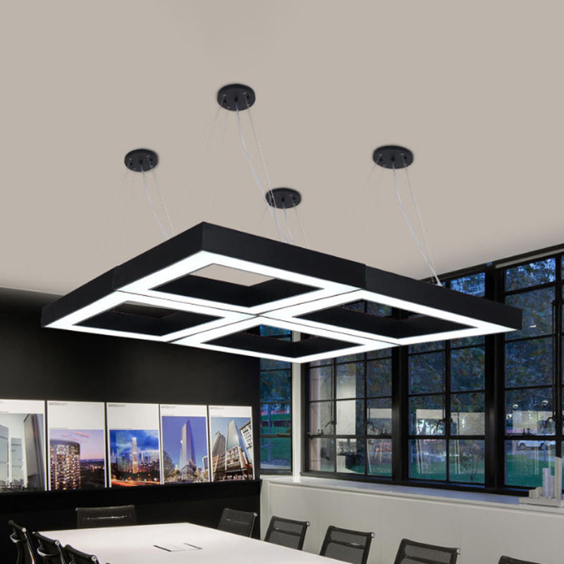 Ethan’s Modern Black Pendant - Adjustable Led Light For Office (Multiple Sizes)