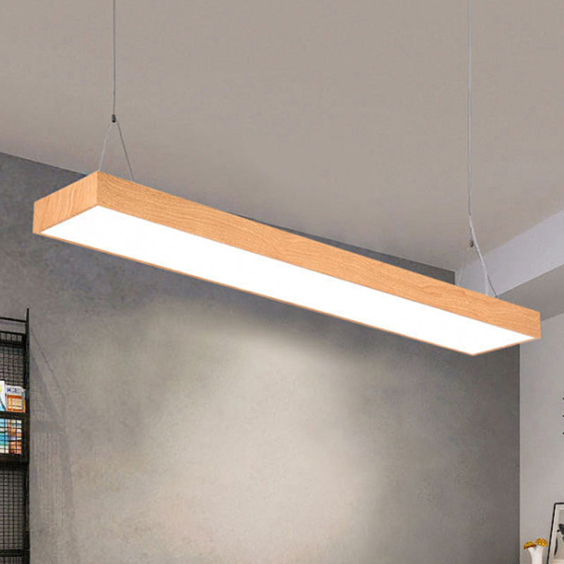 Mckenzie Modern Wooden Led Pendant Lamp: Warm Light For Your Workspace Wood / 4’ A