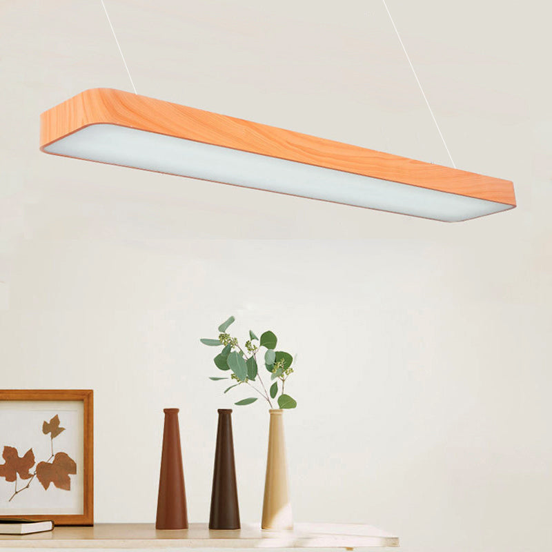 Mckenzie Modern Wooden Led Pendant Lamp: Warm Light For Your Workspace