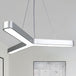 Sleek Metal Y - Shaped Led Pendant Lamp - Black & Silver Perfect For Gymnasiums (23.5’ 47’) /