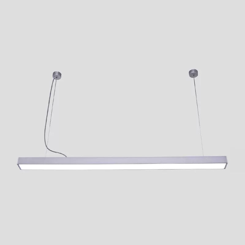 Sleek Acrylic Bar Led Pendant Light Silver / 23.5’