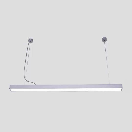 Sleek Acrylic Bar Led Pendant Light Silver / 23.5’