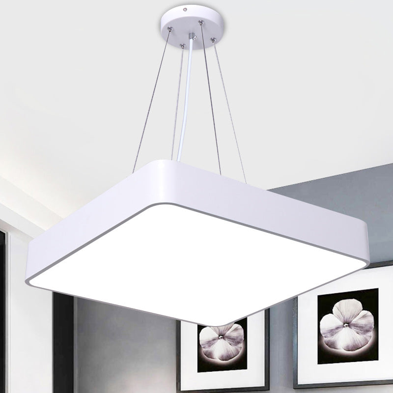 Oscar’s Modern Square Led Pendant Light: Efficient Illumination For Commercial Spaces White / 15.5’