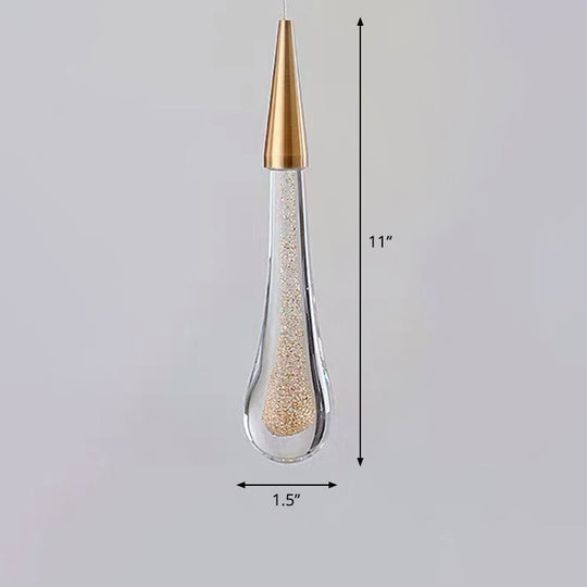 Modern Elegance Meets Brilliance: The Gold Led Waterdrop Pendant Light