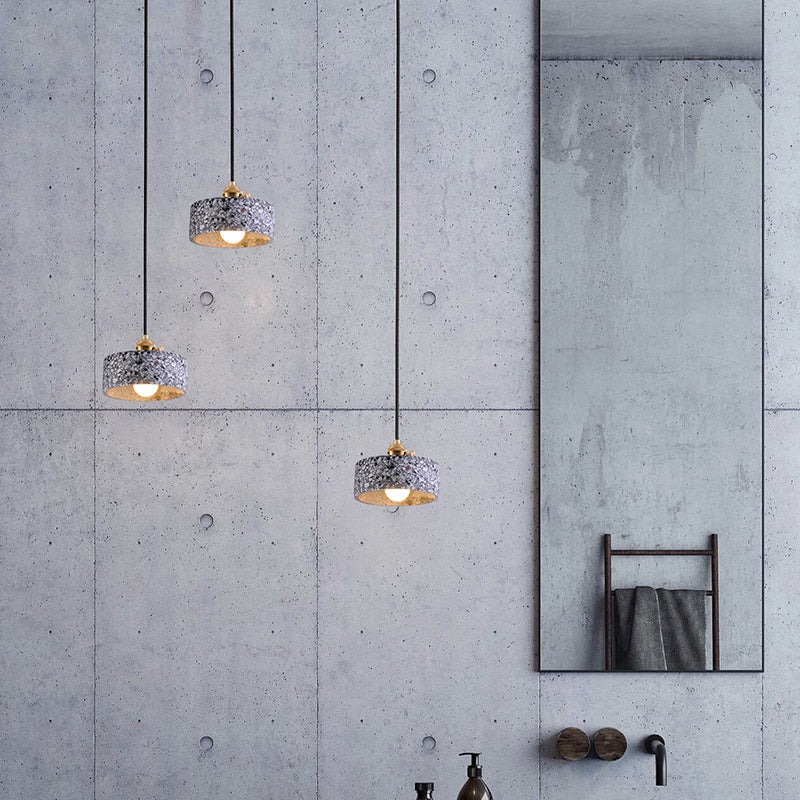 Daniela Modern Terrazzo Pendant - Adjustable Hanging Light With Rotary Switch