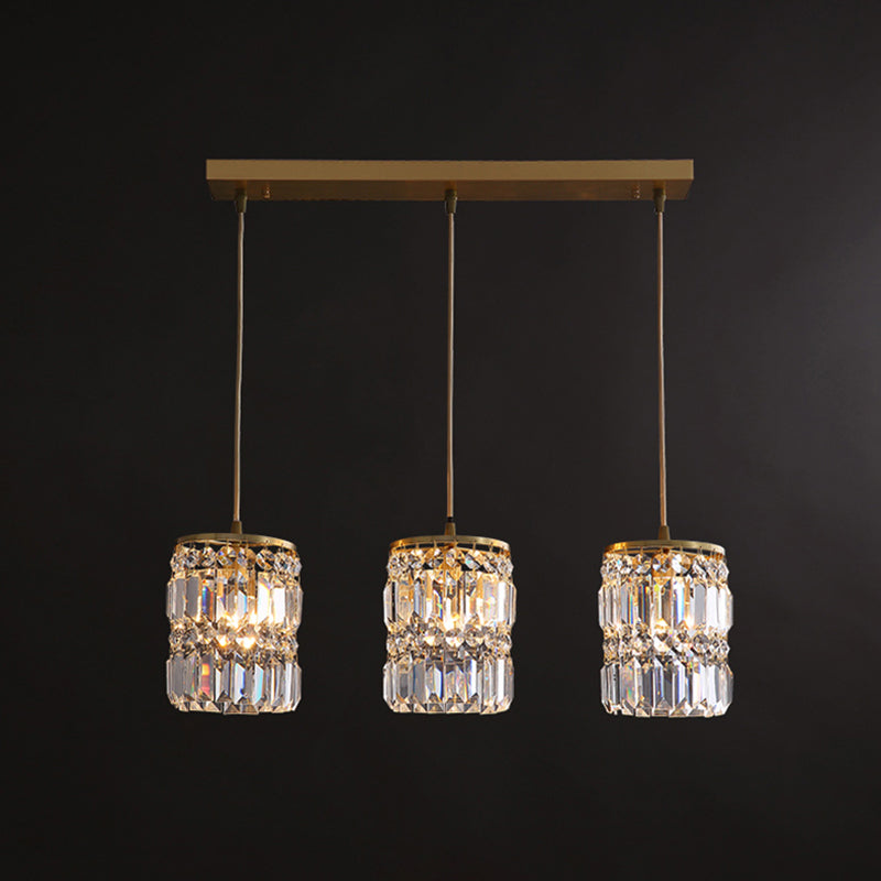 Modern Elegance Meets Warmth: Gold Crystal Pendant Light