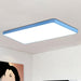 Brighten Your Space With Fun And Color: The Macaron Rectangular Flush Mount Blue / 12’ Ceiling Light